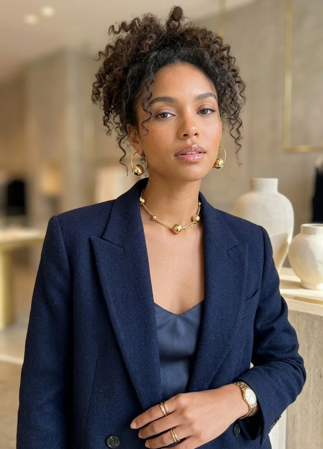 Набор бижутерии колье сережки с крупными бусинами Fashion Jewelry (385770505)