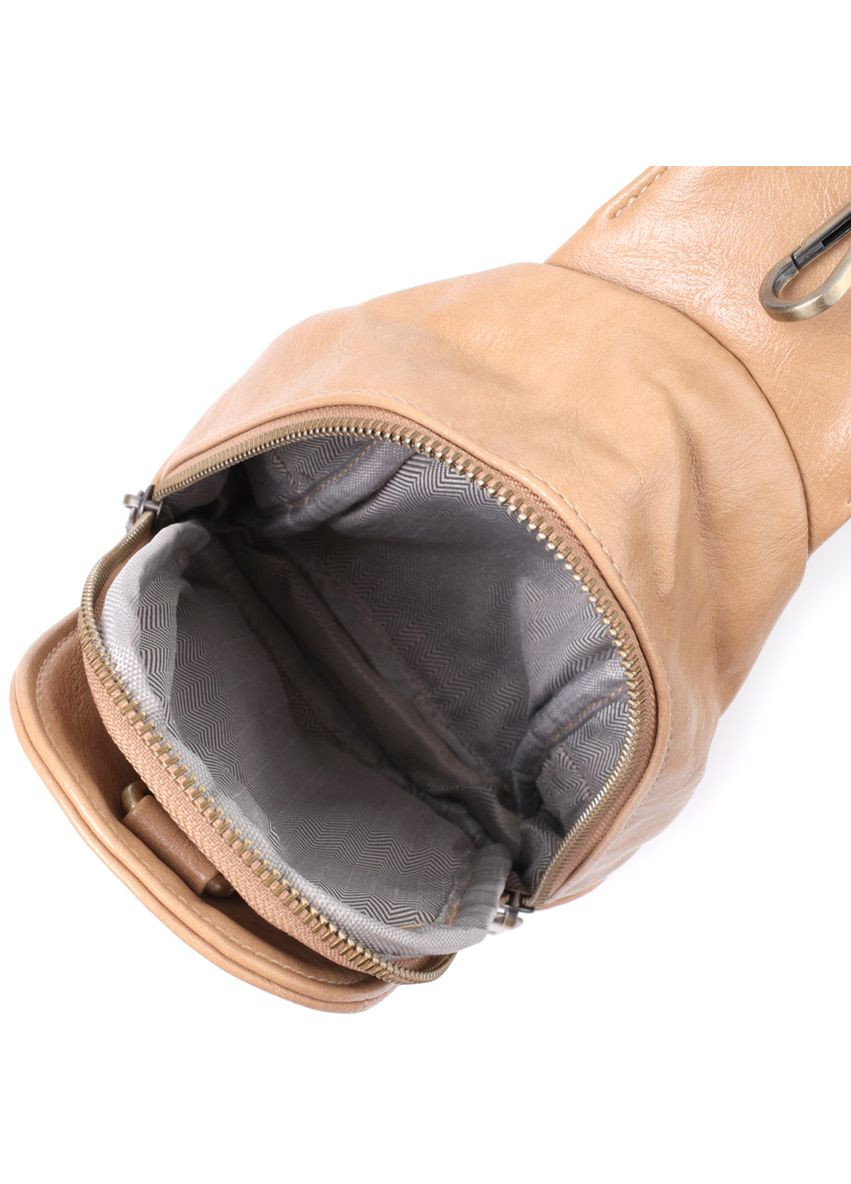 Сумка через плече жіноча з екошкіри з регульованим ремінцем Vintage світло-коричнева (sku_22790) No Brand (329853527)