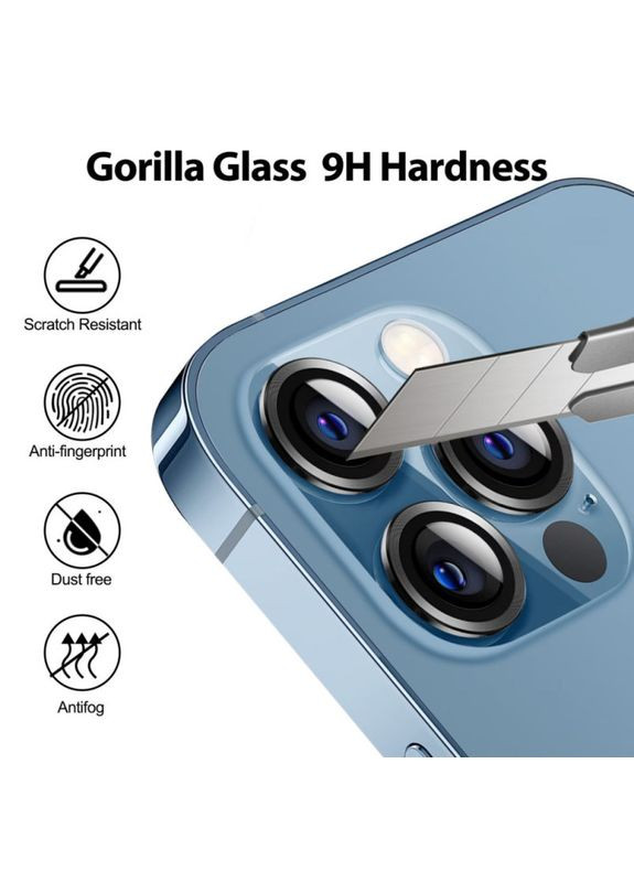 Защитное стекло Metal Classic на камеру Apple iPhone 16 Pro (6.3") / 16 Pro Max (6.9") Black No Brand (365750056)