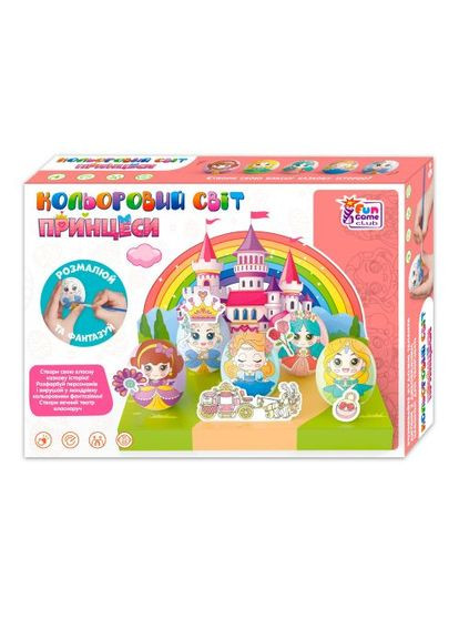 Гр Кольоровий світ 42464 "4FUN Game Club", "Принцеси", 5 яєць, фарби, декор, в коробці Fun Game (361412162)