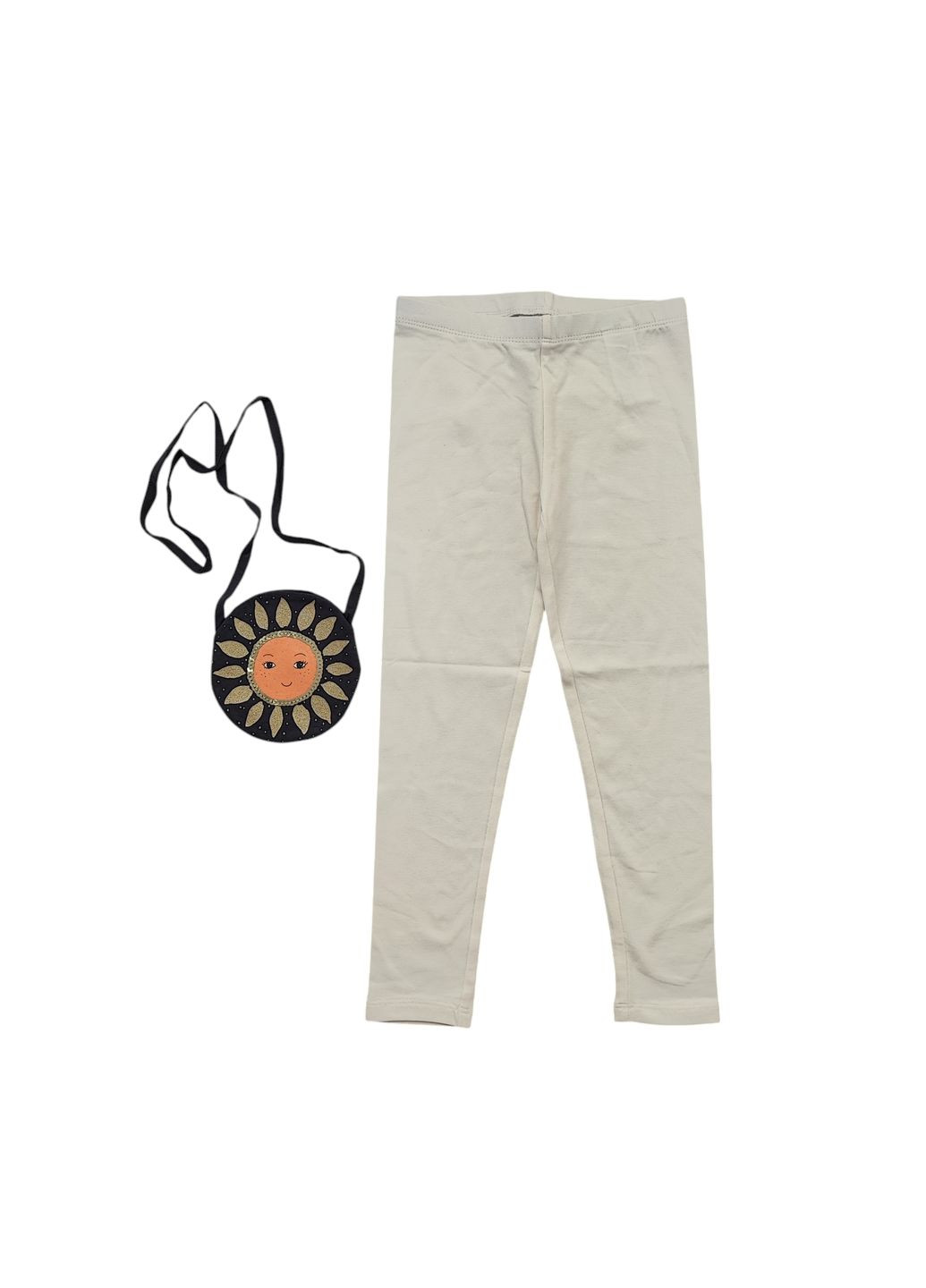 Комбінований літній дитячий комплект (сукня + лосини + сумочка) для дівчинки 110 см різнобарвний (250122057) C&A