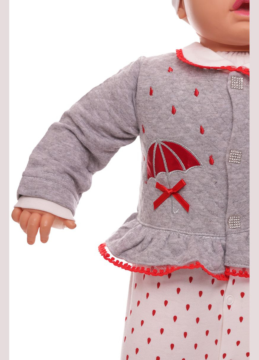 Чоловічок із пов'язкою для дівчинки трикотажний червоний 68 см (32839) BABYKROHA (297199438)