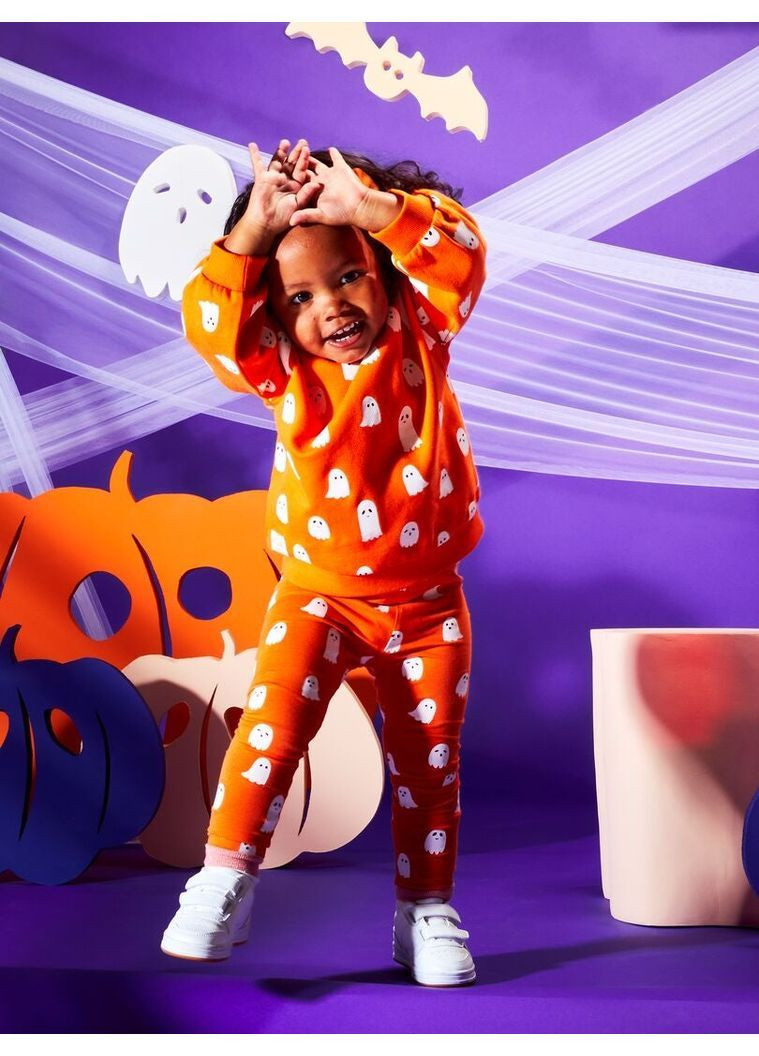 Помаранчевий комплект одягу,помаранчевий в візерунки, Kiabi