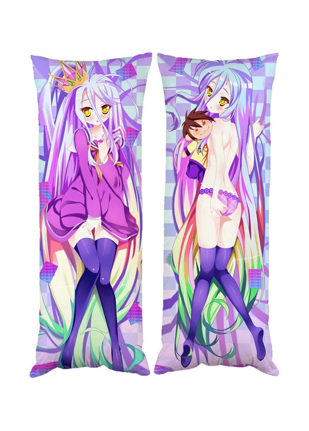 Подушка дакимакура Широ Нет игры нет жизни No Game No Life декоративная ростовая подушка для обнимания No Brand (328315225)