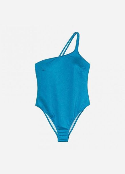 Блакитний демісезонний купальник жіночий злитий m блакитний Victoria's Secret