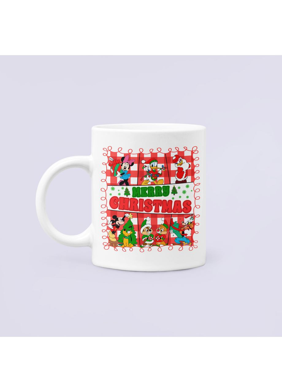 Чашка Керамічна Кружка з принтом Мультяшні герої Різдво Біла 330 мл Orca (368767673)
