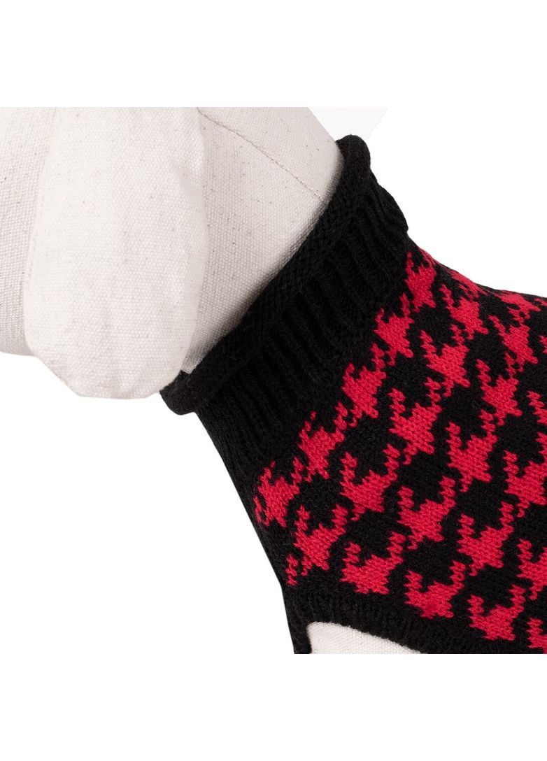 Свитер для собак, чёрно-красный, L, 35см Happet (357074844)