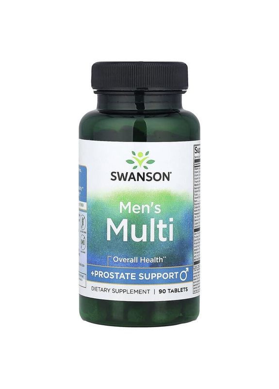Витамины для мужчин с комплексом для поддержки простаты Men's Multi+Prostate Support 90 таб. Swanson (346513378)