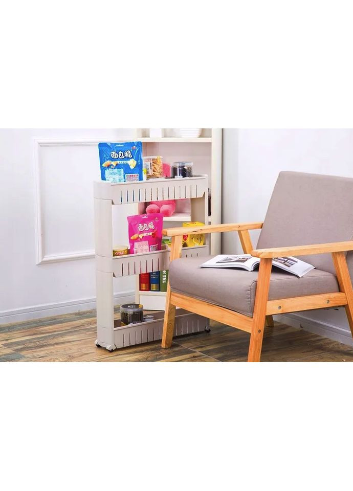 Этажерка Slim 3-уровневая на колесах Leobert (361952030)