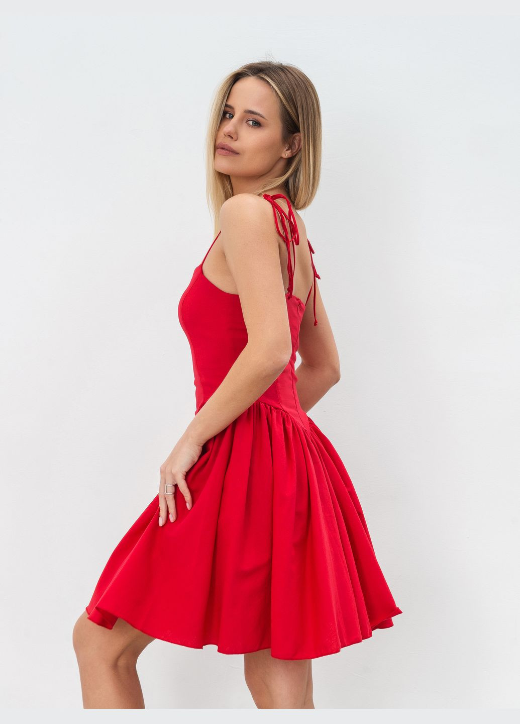 Красное платье Romashka однотонное