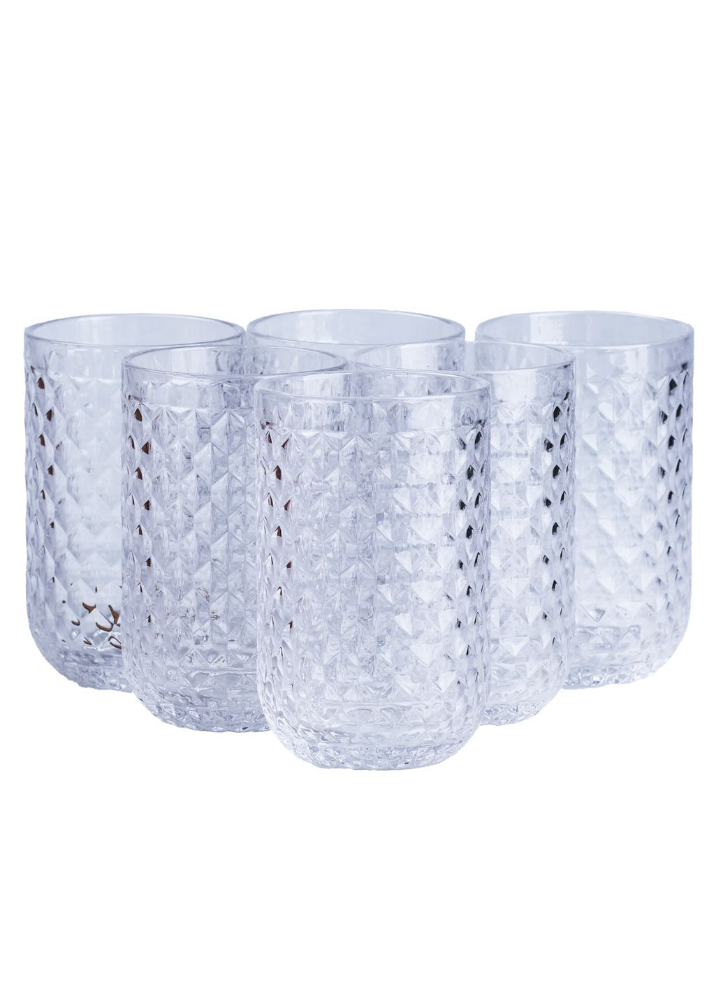 Набір склянок із товстого скла 6 шт по 450 мл, прозорий No Brand HP4154 (301426360)