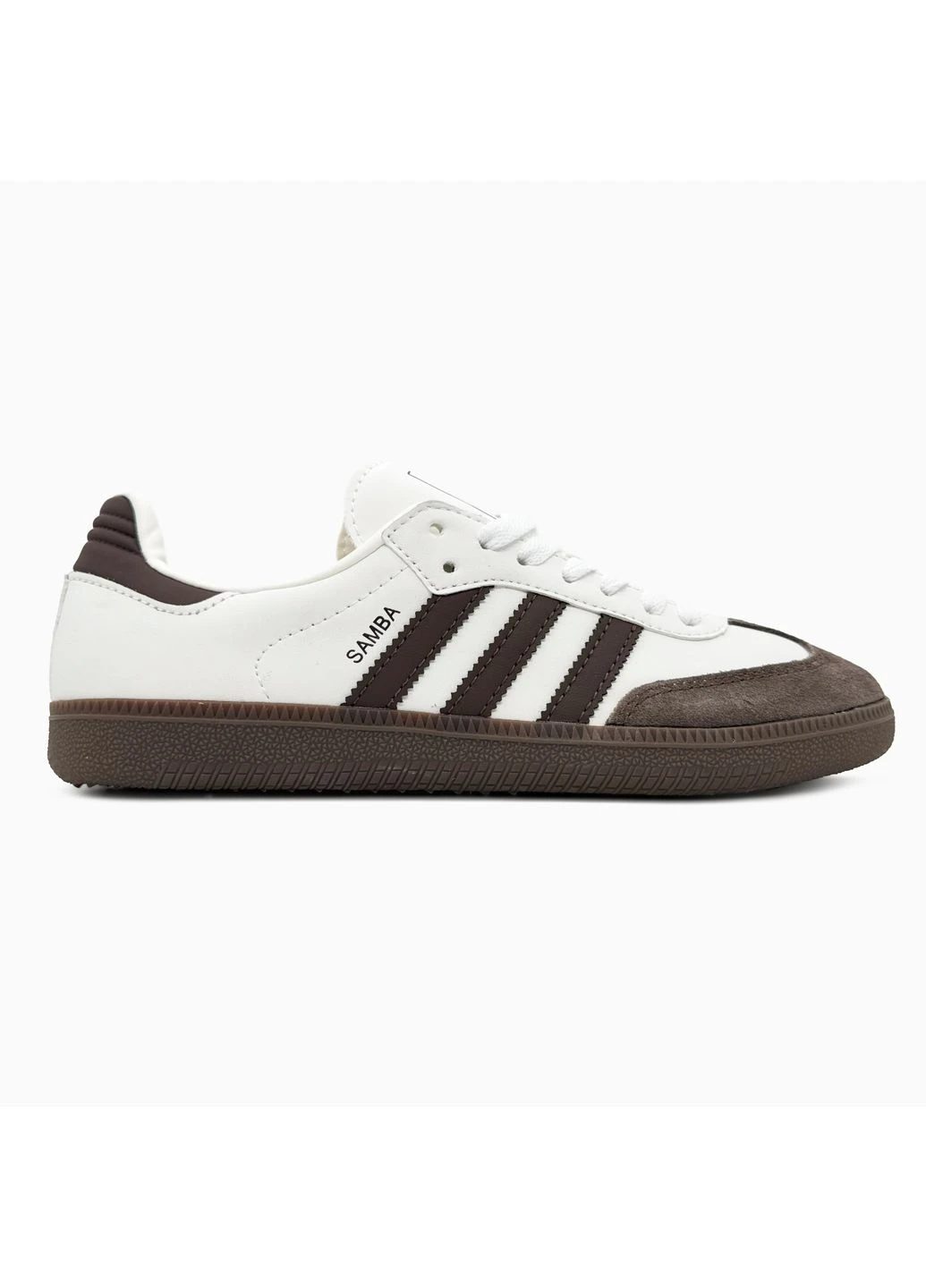 Білі кросівки чоловічі і жіночі adidas samba white brown suede | адідас самба білі демісезон No Brand