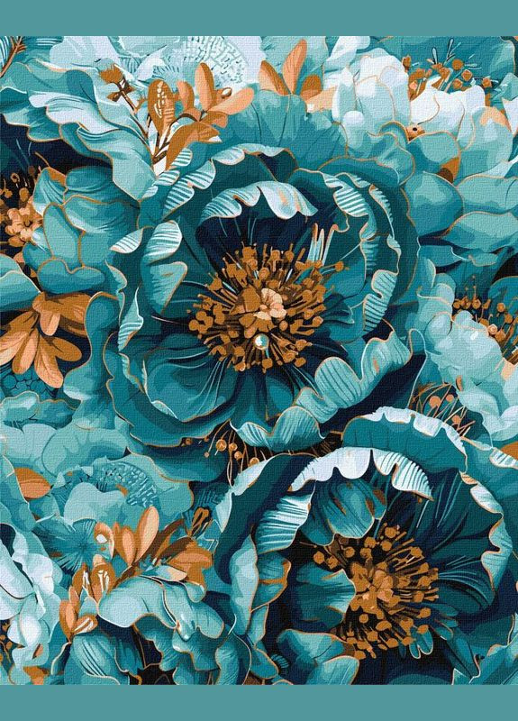 Картина за номерами Квітуча гармонія з фарбами металік ©victoria_art___ 40x50 KHO3276 Ідейка (292715103)