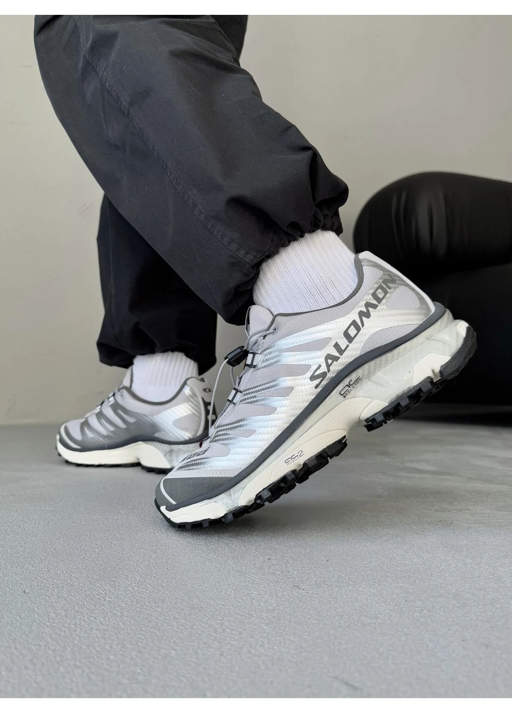 Сірі кросівки чоловічі salomon xt-4 advanced silver саломон хт 4 сірі демісезон No Brand