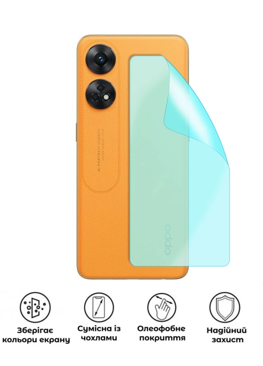 Защитная гидрогелевая глянцевая пленка Grade B на корпус смартфона Oppo Reno 8 T 5G No Brand (372001448)