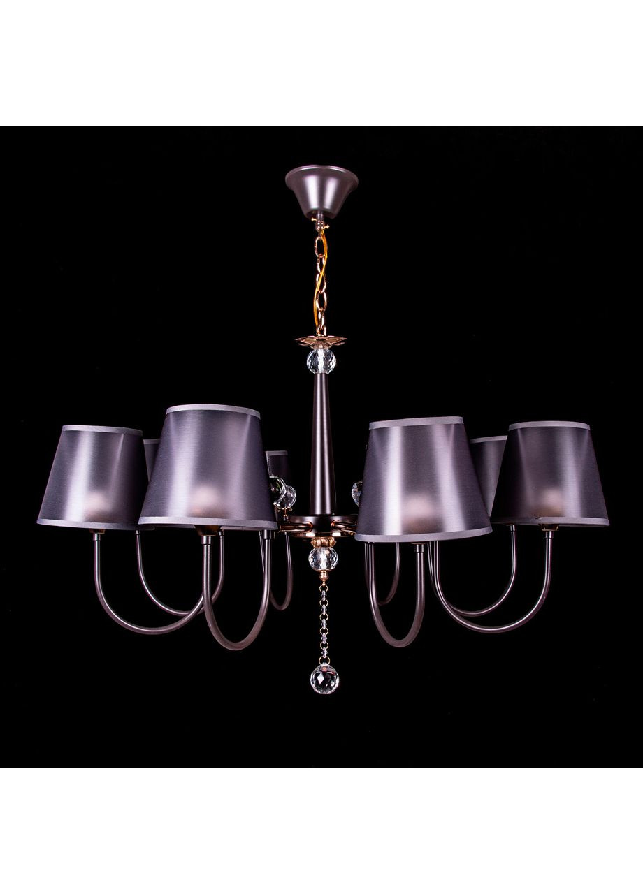 Класична люстра з абажурами на 8 лампочок NH5264/8/COFFEE+FGD No Brand (352230314)