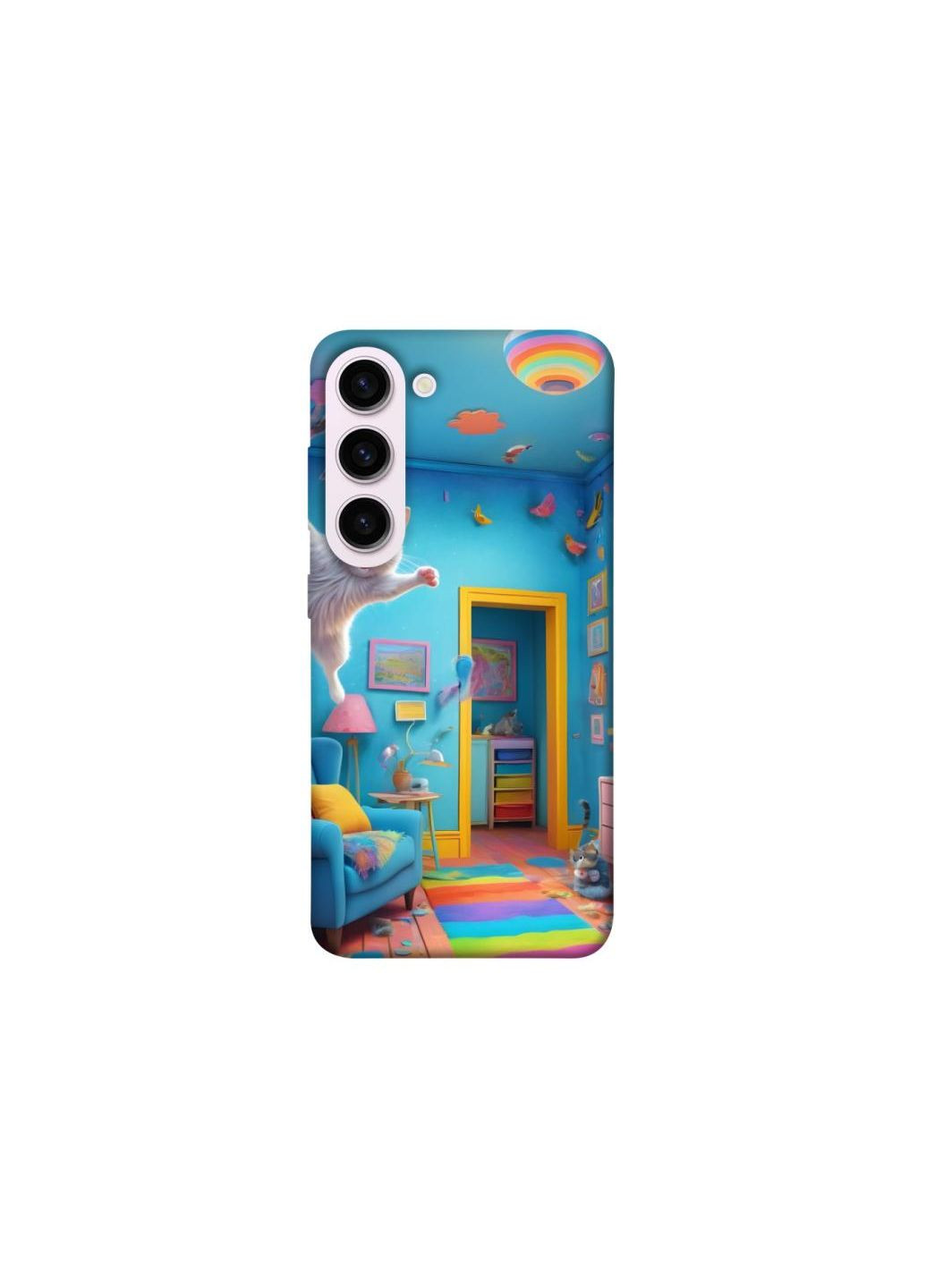 Чехол на Samsung Galaxy S23+ crazy cat Frontalka (349831018)