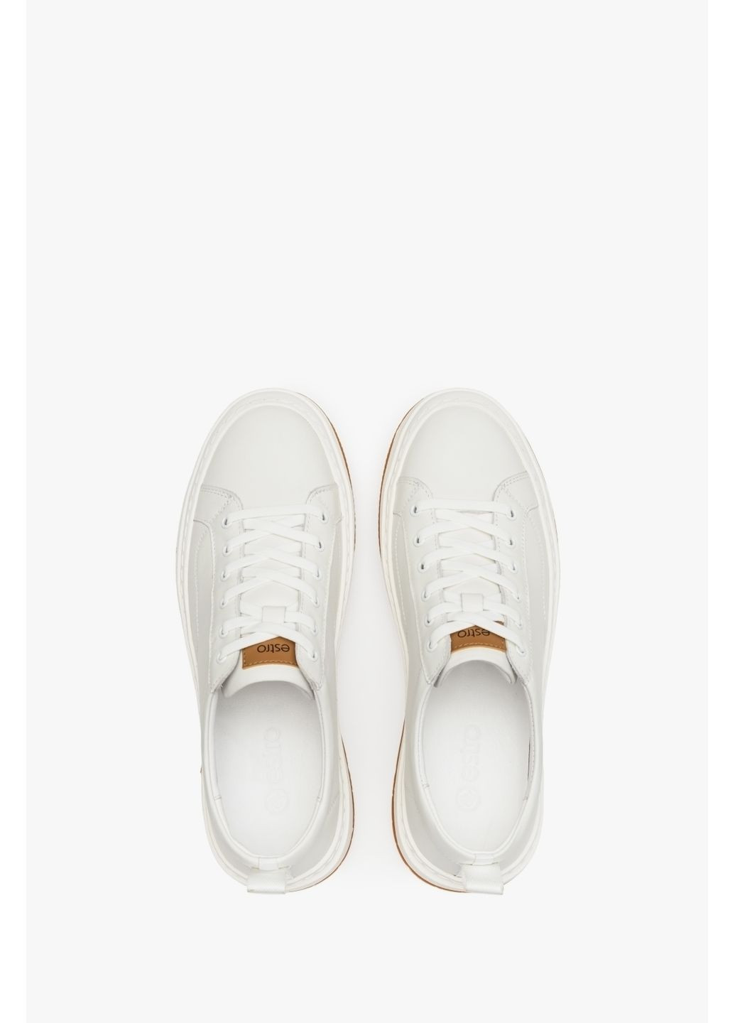 Білі кеди низькі, колір білий Estro