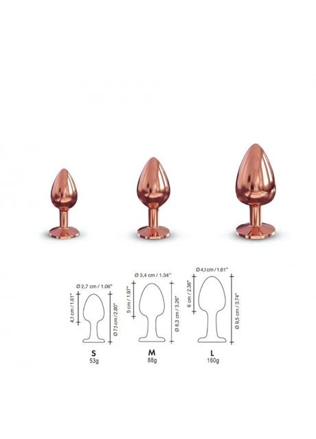 Металева анальна пробка із прикрасою у вигляді кристала Marc Diamond Plug L Dorcel (282709229)