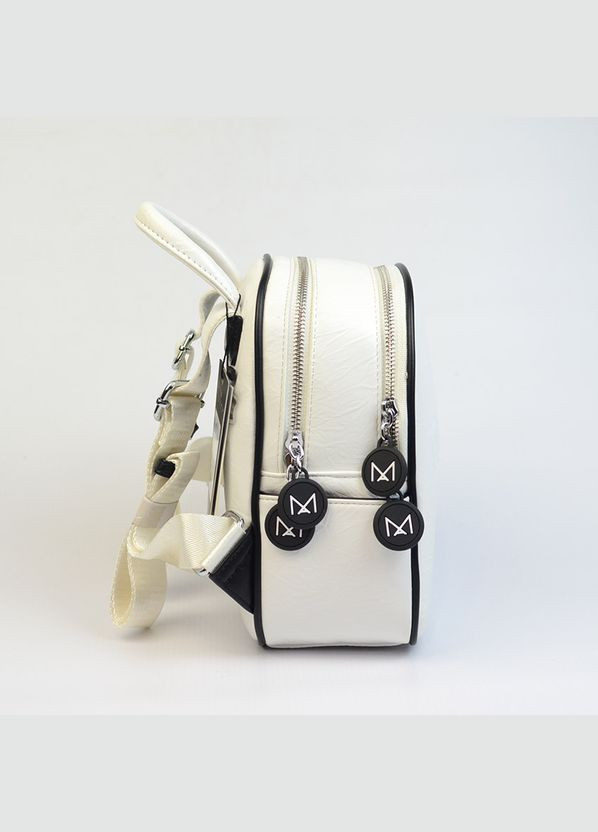 Білий жіночий маленький міський молодіжний міні рюкзак на два відділення Alex&Mia (338182401)