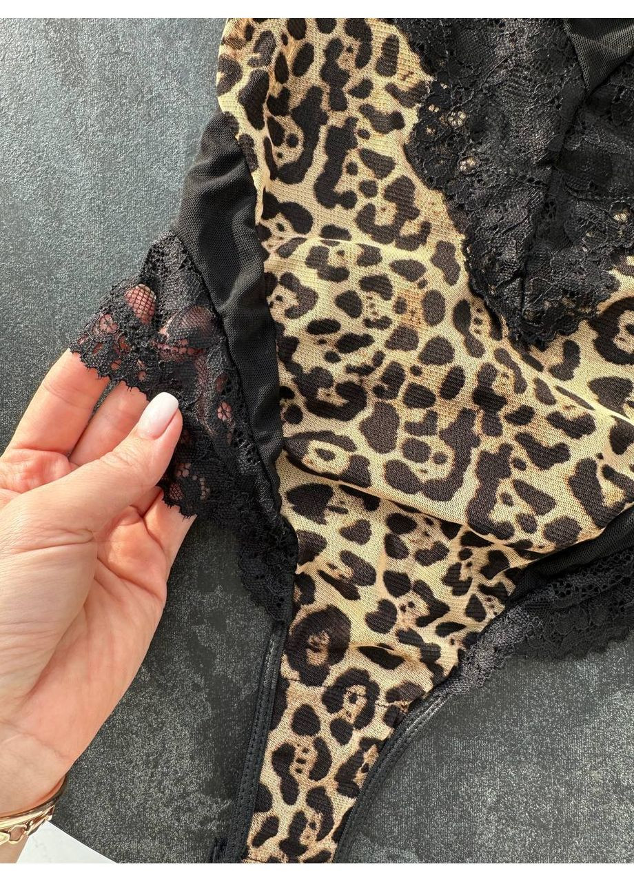 Боди леопардовое с мягкой чашечкой и регулируемыми бретелями Vital-Textile 283/14 (361853715)