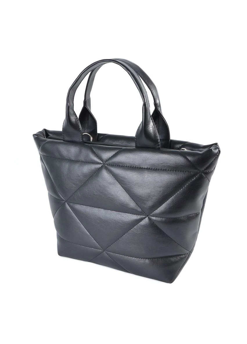 ЧОРНА - стьобана, якісна сумка в стилі "Tote Bag", відділення на блискавці (Луцьк, 839) LucheRino (333693055)
