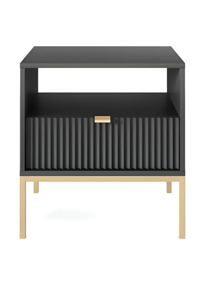 Тумба прикроватная Нова / Nova с 1 ящиком и золотыми ножками S54 (PFH-091254) Perfect Home (374378311)