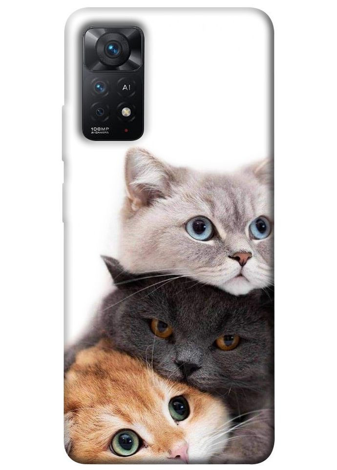 Чохол з принтом для Xiaomi Redmi Note 11 Pro 4G / 5G для Ксяомі, сяомі, ксіомі редмі ноте 11 про Три коти No Brand (339063934)