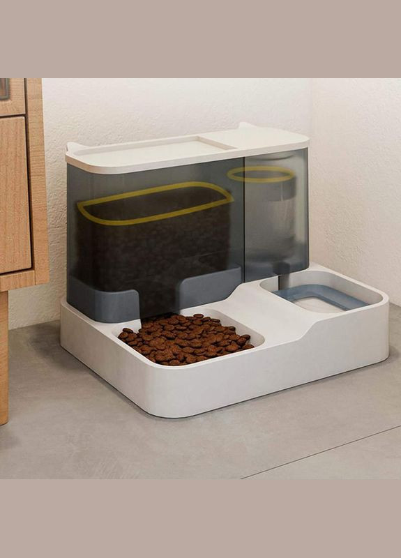 Автоматическая кормушка для кошек и собак с поилкой, Прозрачно-черный Ameifu (299915601)