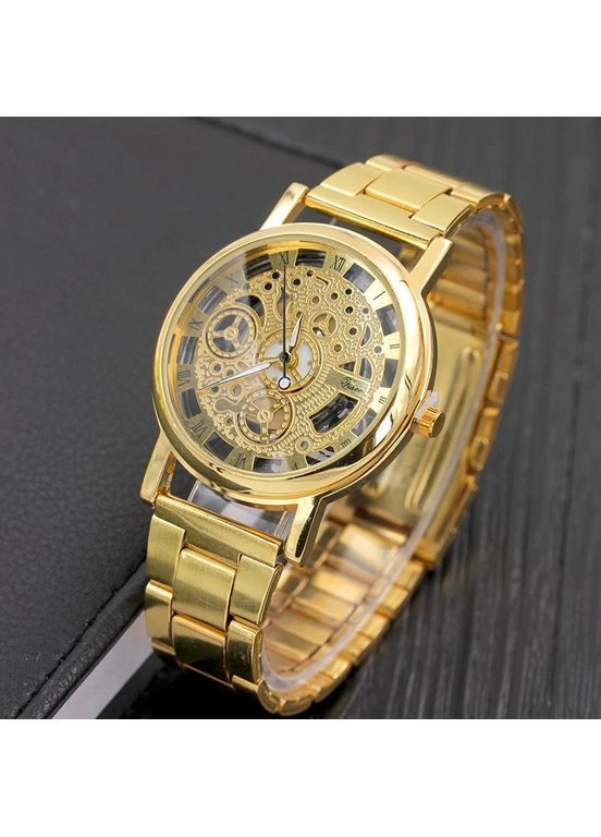 Металлические мужские часы с открытым механизмом Золото MDR No Brand (385869239)