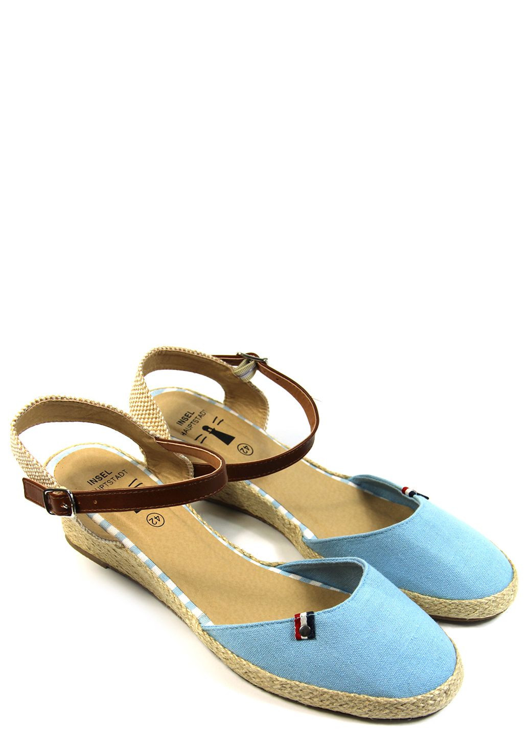 Комбинированные женские босоножки INSELHAUPTSTADT с ремешком