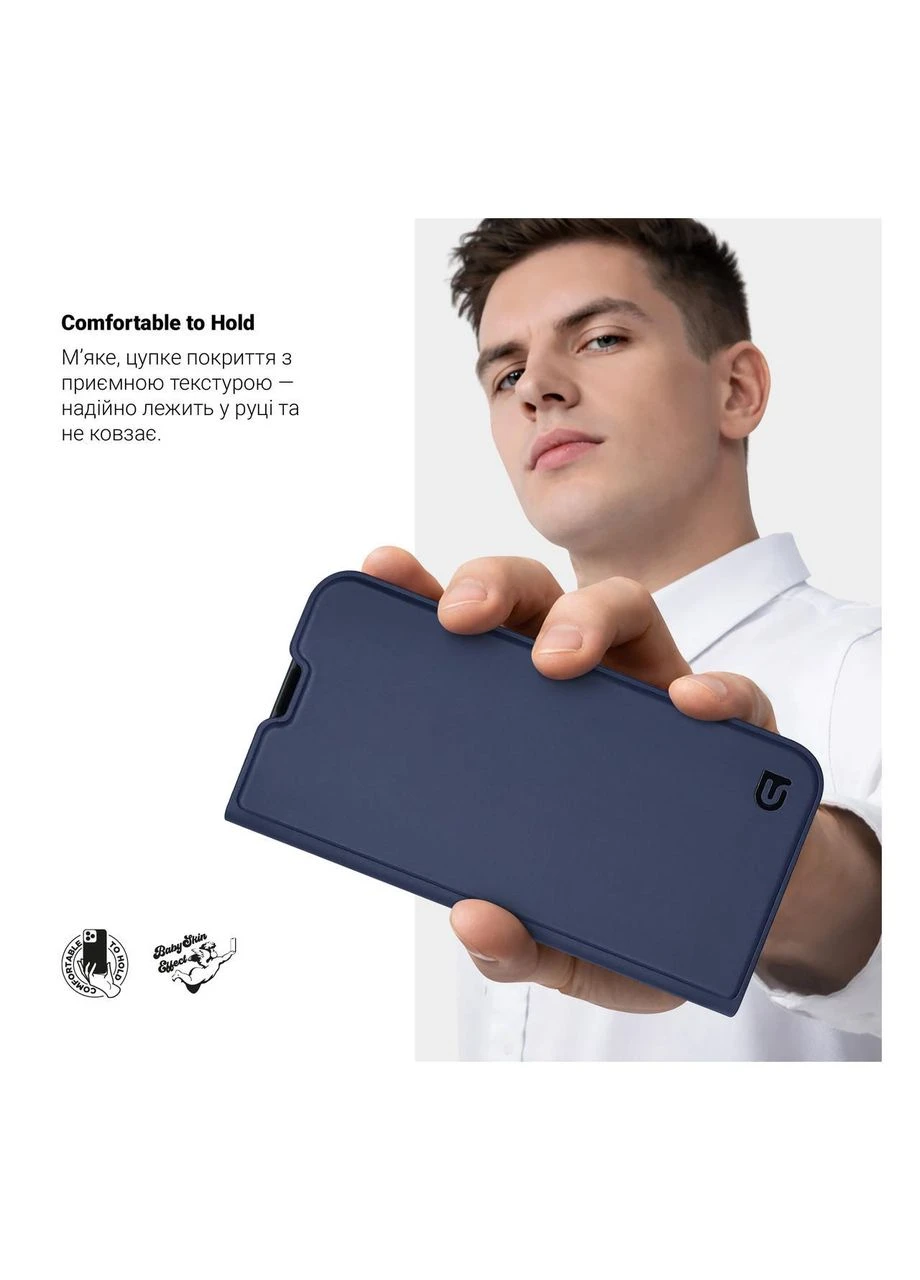 Чохол-книжка OneFold Case для Apple iPhone 14 Pro Dark Blue (ARM69238) KLB ArmorStandart (390066050)