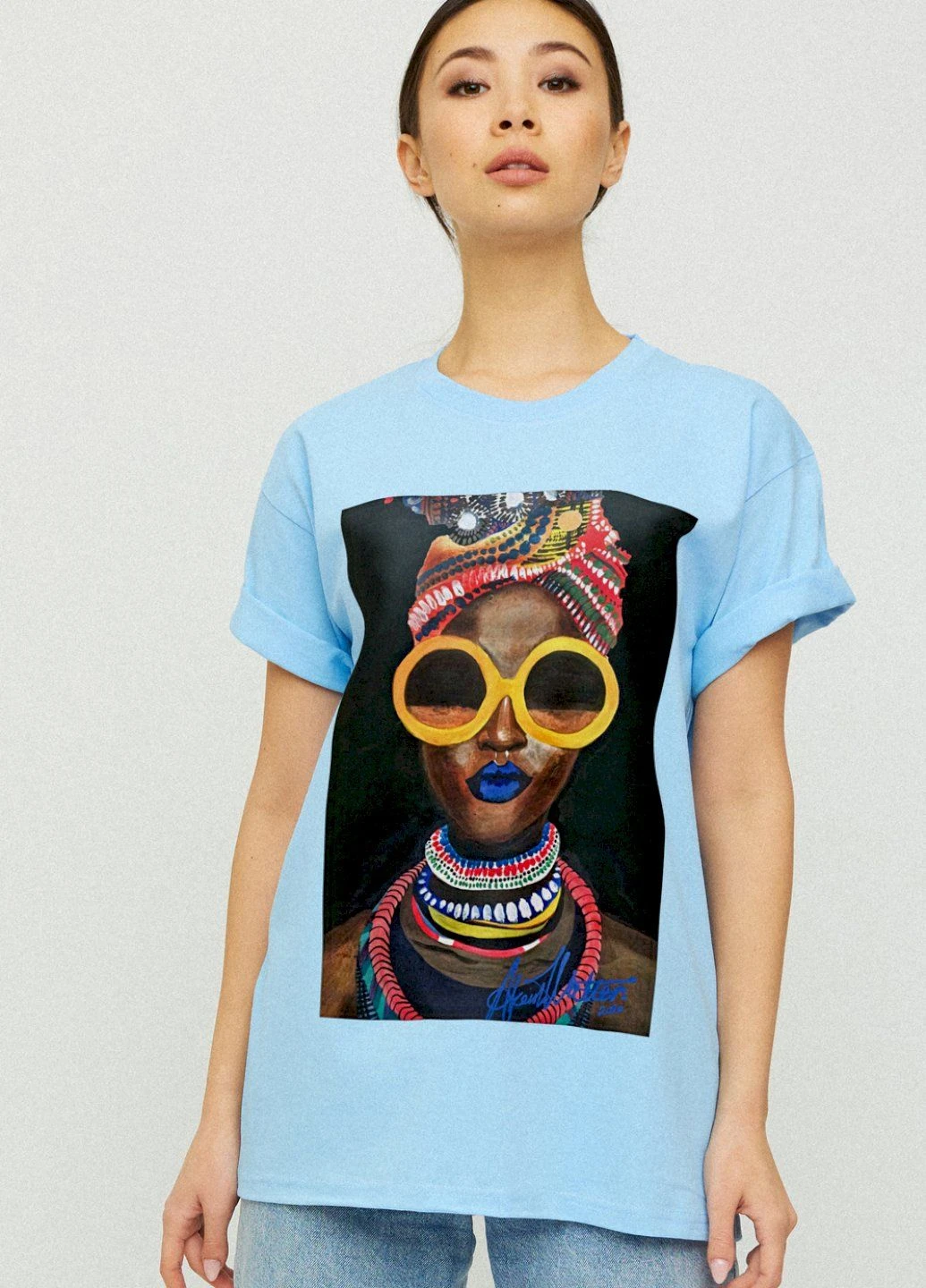 Футболка Oversize / air print / YAPPI - (225426152)
