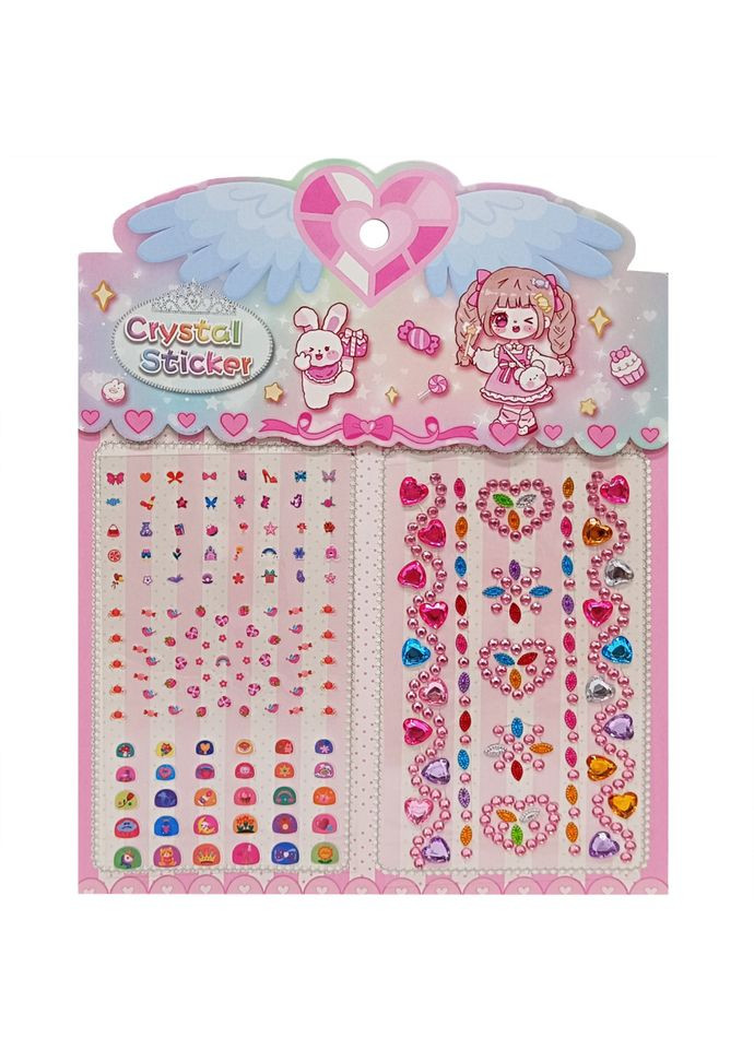 Наклейка камни XY-008-2(Pink) для авто, ноутбуков, телефонов Bambi (343275574)