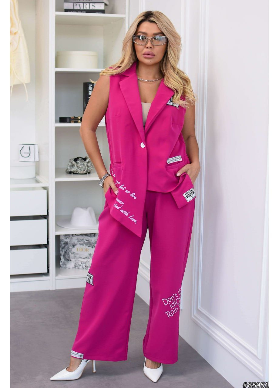 Костюм двійка крепкостюмка,штани вільного крою та жилет Україна (349360451)