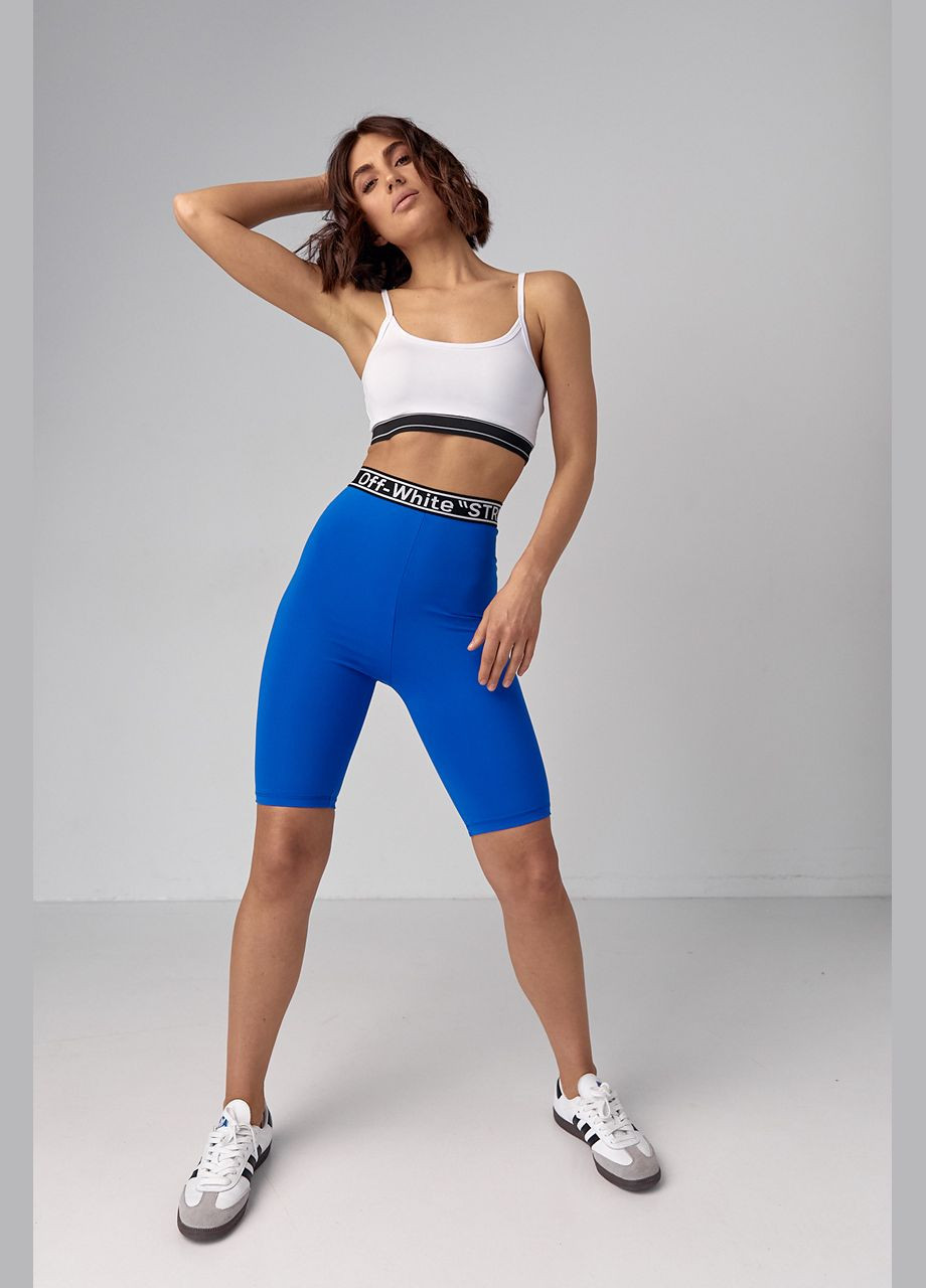 Велосипедные шорты женские с высокой талией - синий Lurex (293293038)