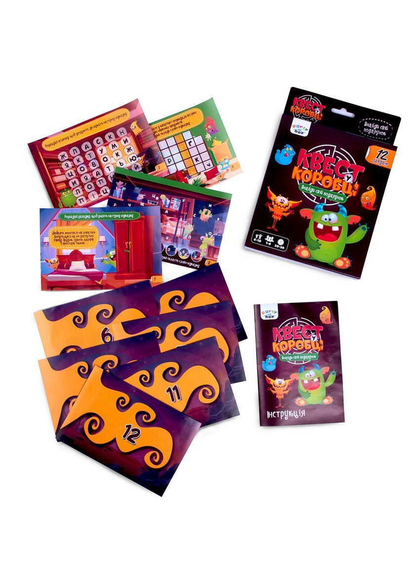 Розважальна настільна гра для дітей . Квест у коробці Монстри VT5902-02 Vladi toys (366239528)