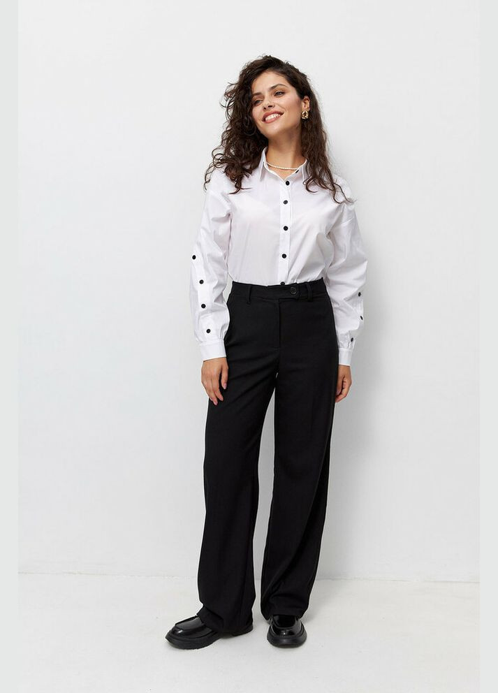 Жіноча сорочка з контрастними гудзиками MKRM4135-1 Modna KAZKA (336931982)