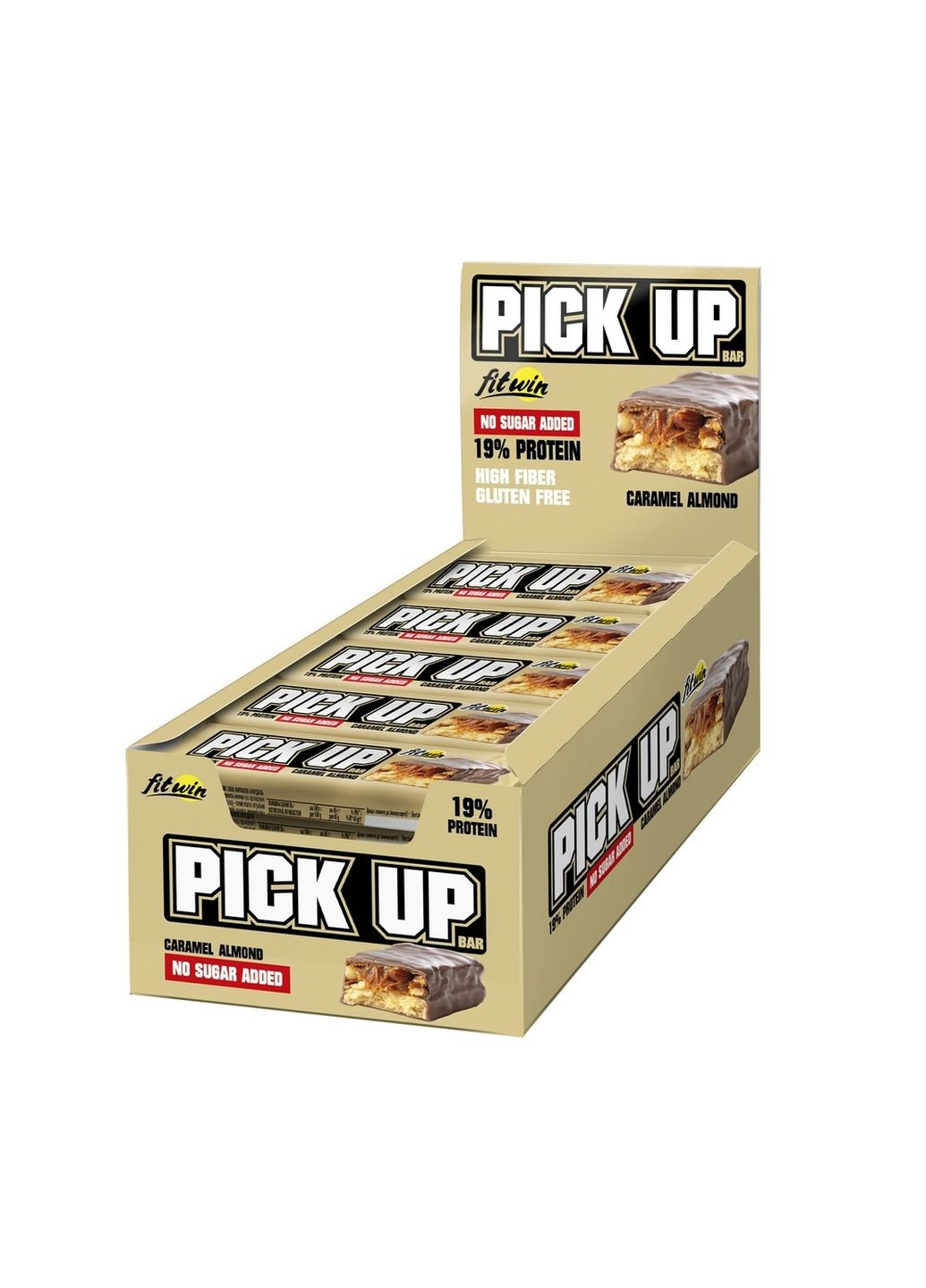 Батончик Pick Up, 24*45 грам - карамель та мигдаль FitWin (315872565)