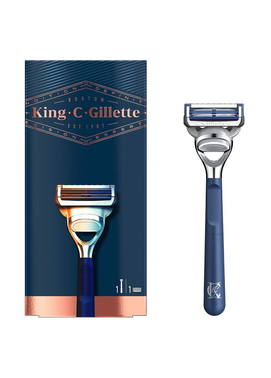 Станок King C для гоління шиї Neck Razor з одним змінним картриджем Gillette (278773551)