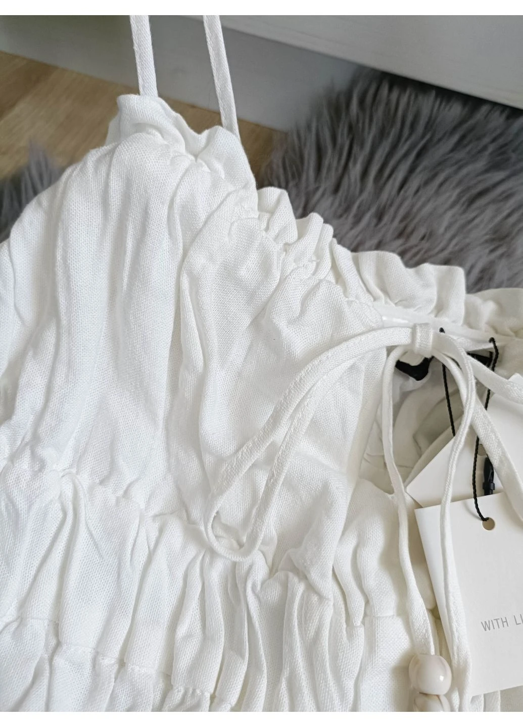 Еластичний топ із льоном Zara (352767244)