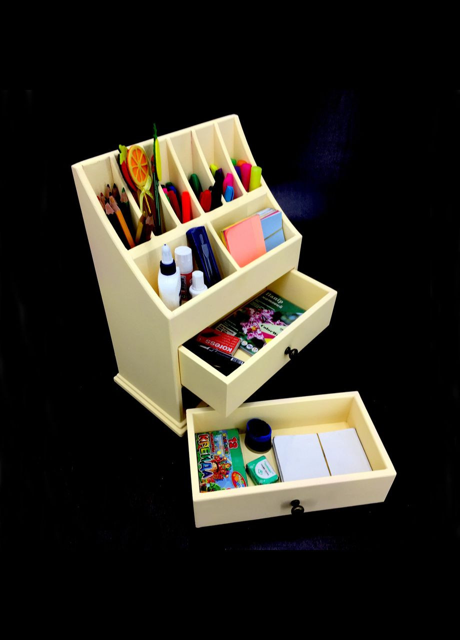 Органайзер настільний з дерева Кресмонт лимонад (КНЦ-006151) No Brand (328225614)