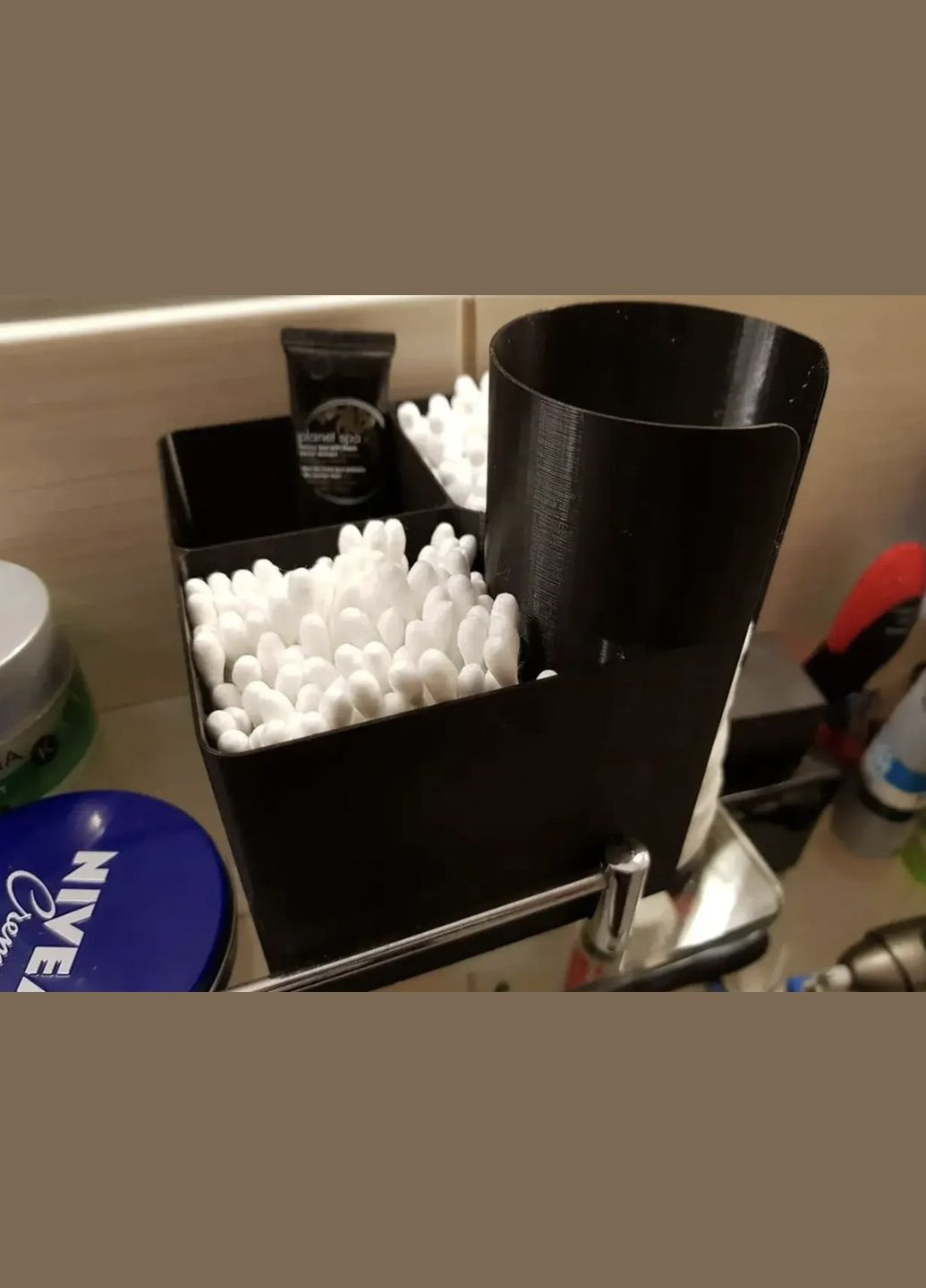 Органайзер для ватных дисков, ушных палочек, средств гигиены Синий UA3D (303925337)