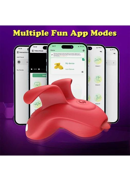 Клиторальный смартвибратор на палец Love Spouse Бордовый — Смарт вибраторы - (372660117)