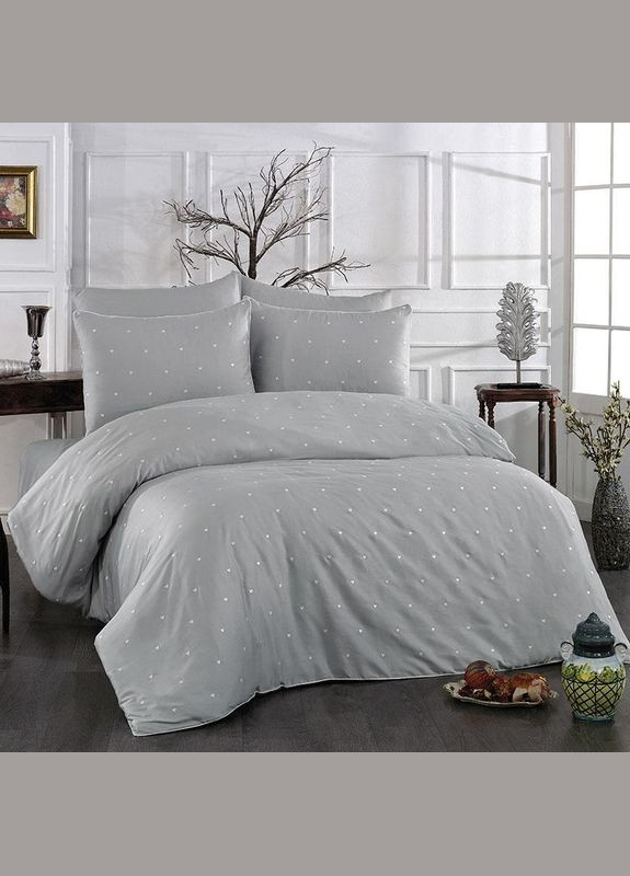 Комплект постельного белья Grazie Home Loven's Gri сатин люкс 220-200 см Tivolyo Home (321999675)