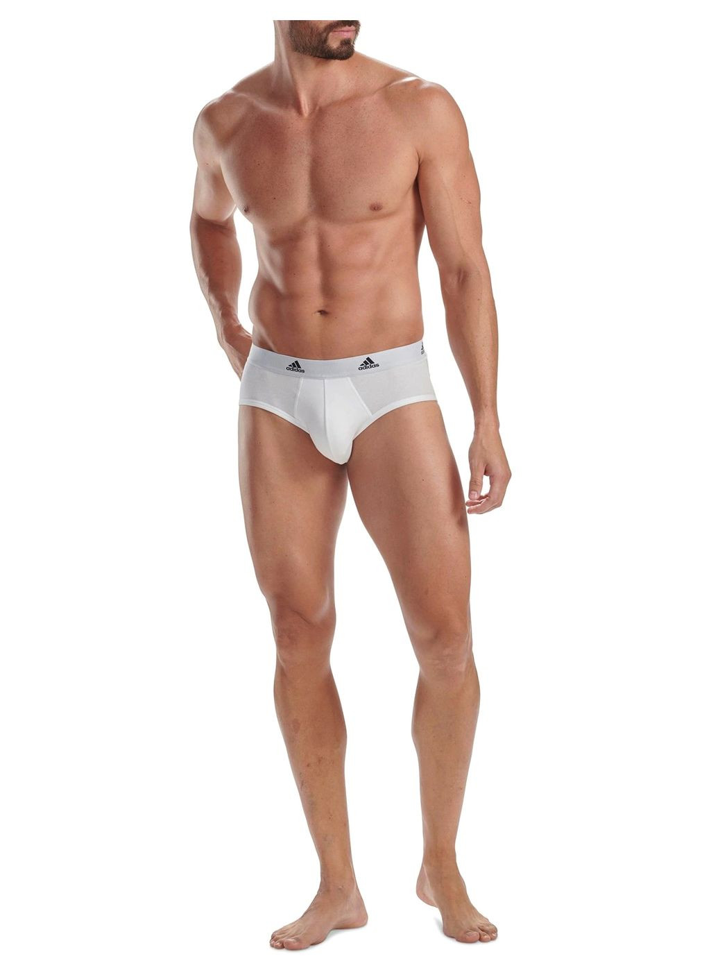 Набор 3 шт боксерки мужские трусы adidas Active Flex Cotton Brief 3 Pack (329437197)