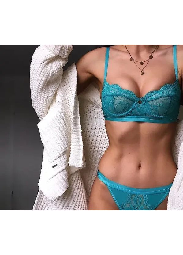 Синий демисезонный сексуальный кружевной набор нижнего белья с трусиками и лифчиком. сексуальный кружевной комплект нижнего белья China