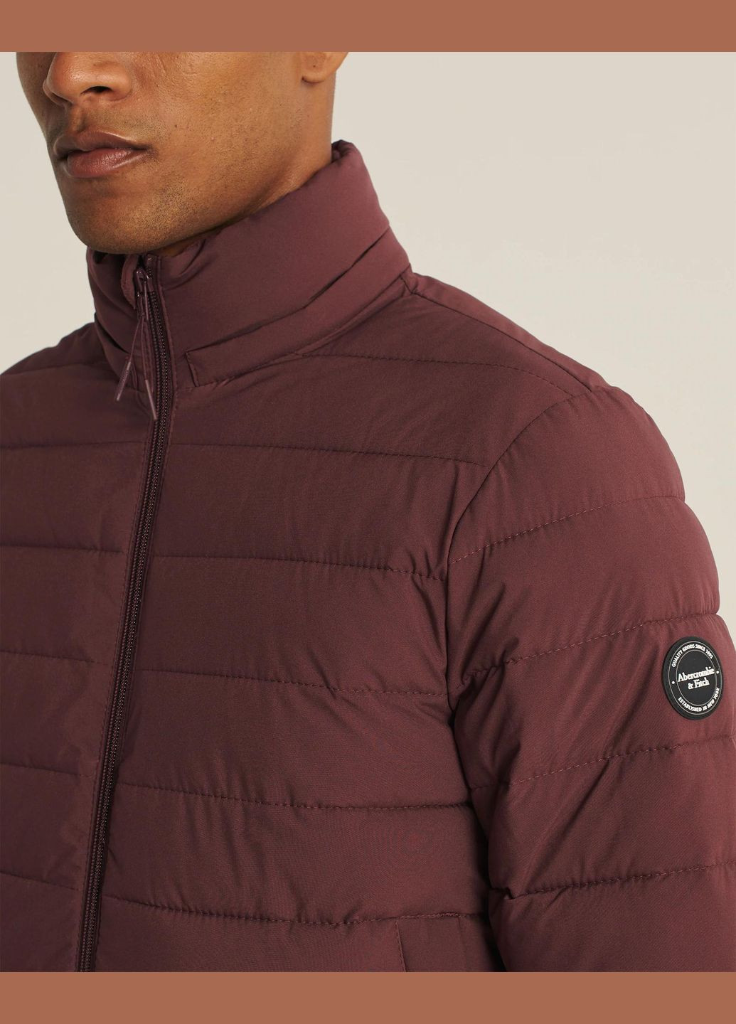 Бордовая демисезонная куртка демисезонная - мужская куртка af8363m Abercrombie & Fitch