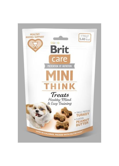 Лакомство Mini Treats Think для собак малых пород, для поддержания умственных способностей, с Brit Care (361408730)