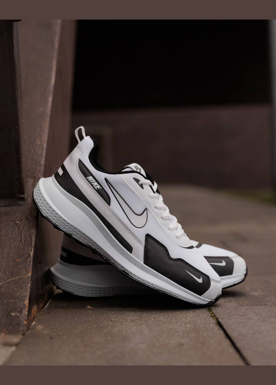 Черно-белые демисезонные кроссовки мужские nike nd No Brand Simple White Black